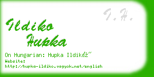 ildiko hupka business card